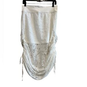 Solitaire White Swim Skirt Coverup